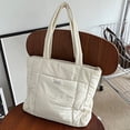 thumbnail image 4 of Bolso Ligero para Mujer Bolso Compras Femenino Suave Gran Capacidad (blanco), 4 of 9