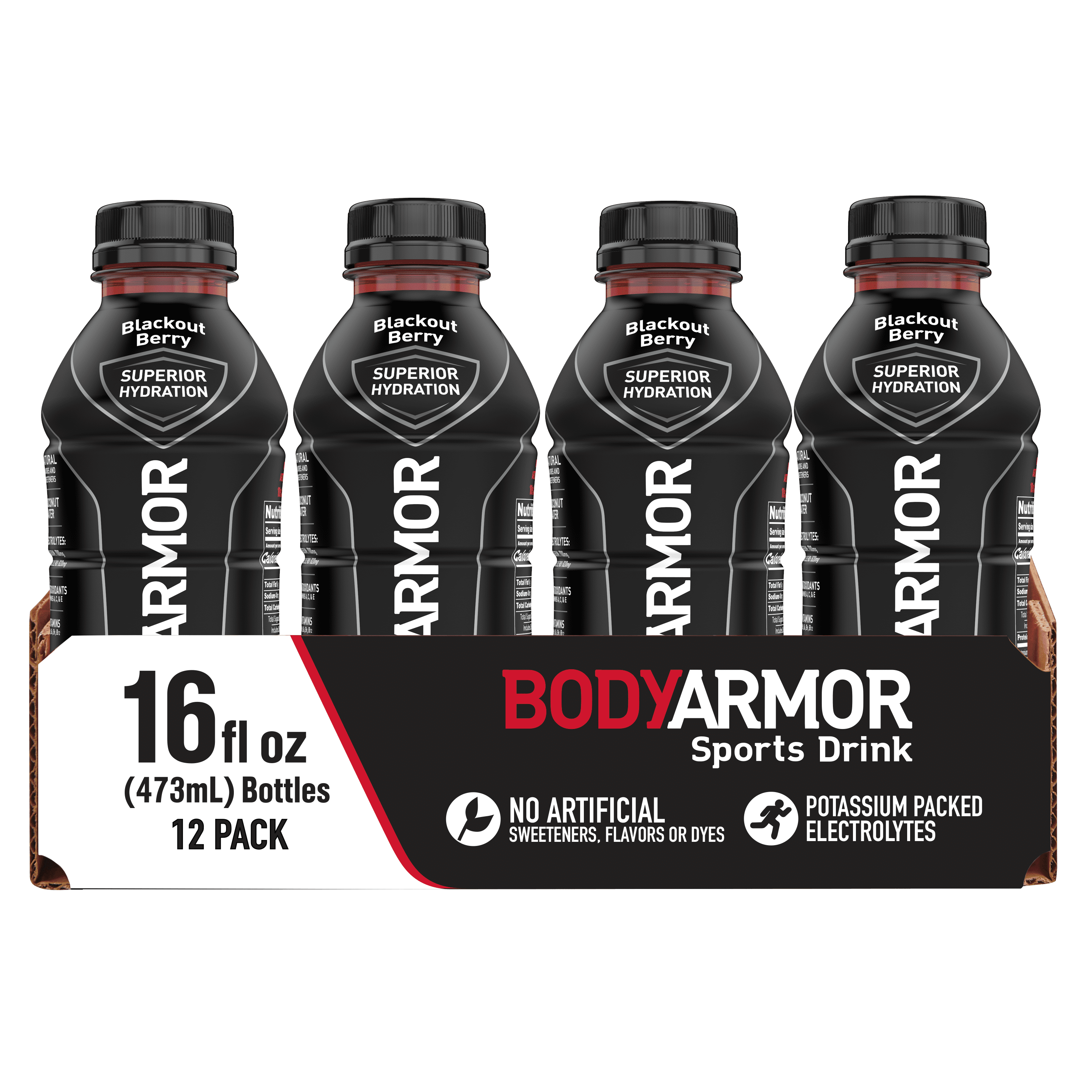 BODYARMOR Sports Drink, Blackout Berry, 16 Fl. Oz., 12 count Walmart
