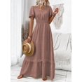 thumbnail image 5 of Redwood V-Neck Flutter Sleeve Maxi Dress With Lace Trim And Smocked Waist, 5 of 18