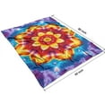 thumbnail image 4 of Rainbow Tie Dye Mandala Pattern Blanket,Comfortable Soft Flannel Throw Blanket,All Season,Warm Lightweight Blankets for Sofa Bed Couch Living Room Chair,60"x80", 4 of 4