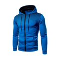 thumbnail image 2 of Men's Winter Sports Casual Fitness Suit with Dots Hoodie Sweatshirt and Pants, for Gym Training and Winter Outdoor Activities,Blue,L, 2 of 5