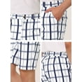 thumbnail image 6 of INSPIRE CHIC Men's Plaid Shorts Checked Regular Fit Flat Front Dress Shorts, 6 of 6