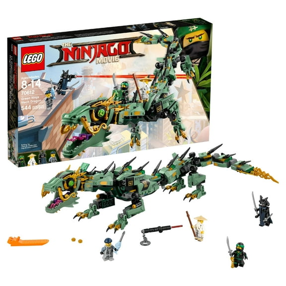LEGO NINJAGO Movie Green Ninja Mech Dragon 70612 Ninja Toy with Dragon Figurine Building Kit (544 Pieces) (Discontinued by Manufacturer)