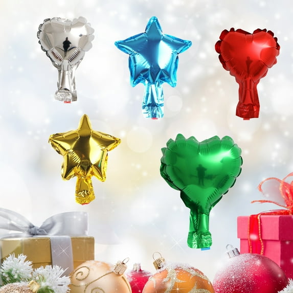 Happy date 50Pcs/Set Balloon Decor Beautiful Bright-colored Aluminum Foil Creative Star Shape Holiday Balloon for Wedding