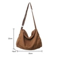 thumbnail image 3 of Bolso bandolera de mujer Bolso de hombro casual de moda de lona Satchel femenino (marrón), 3 of 8