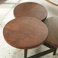 thumbnail image 3 of Agra Cherry Wood and Iron Base Accent Side Table, 3 of 4
