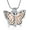 Silver-Rose, variant on Hollow Butterfly Urn Necklace for Ashes for Women Men Urn for Human Ashes Cremation Keepsake Memory Jewelry Cremation Jewelry for Pet