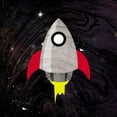 thumbnail image 3 of Grey, Jace 15x15 Black Modern Framed Museum Art Print Titled - Spaceship Adventure, 3 of 5