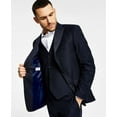 thumbnail image 2 of Alfani Mens Slim fit Tuxedo Suit Jacket Blazer 38 L Blue Argyle/Diamond, 2 of 6
