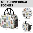 thumbnail image 6 of Cat and Bowtie White Pattern Insulated Leakproof Lunch Box for Work, Lunch Bag for Women Men, Loncheras Para Mujer for Beach Travel Picnic Camping, 6 of 6
