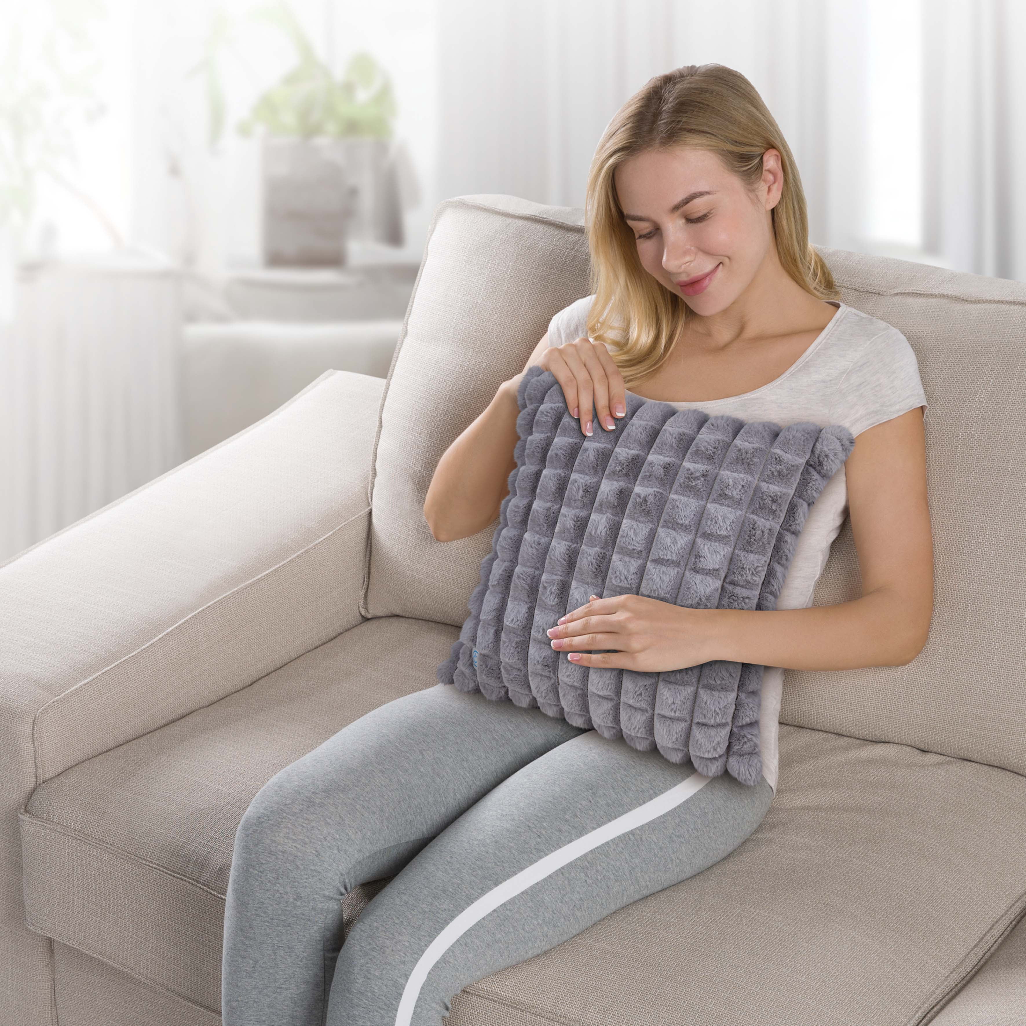 HealthTouch Multi-Functional, Comfortable and Soft Square Massager, Vibration Massager - Gray Color