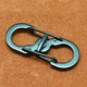 thumbnail image 5 of Wosthever 10 Pieces Backpack Mini S Shaped Lockable Accessories Ring Steel Buckle Activities Stainless Outdoor Carabiner Negro 10Conjunto, 5 of 6