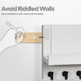 thumbnail image 6 of Key Holder for Wall, Dinosam Mail Organizer Wall Mount with 5 Key Hook and Mail Holder, Designer Key Rack Suitable for Entryway, Hallway, Bedroom, Living Room and Office,White, 6 of 9
