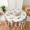 thumbnail image 4 of Thanksgiving Fall Table Cloth White Yellow Orange Pumpkins Round Tablecloth 60 inch Autumn Floral Leaves Vintage Washable Table Cover For Holiday Kitchen Dinning Picnic Outdoor Indoor Decoration, 4 of 6