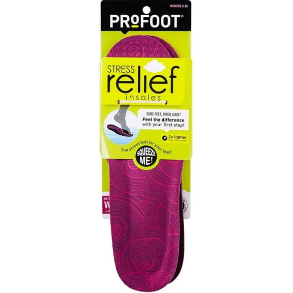 Profoot Stress Relief Insole, Women, 6-10 1 Pair (Pack of 2)