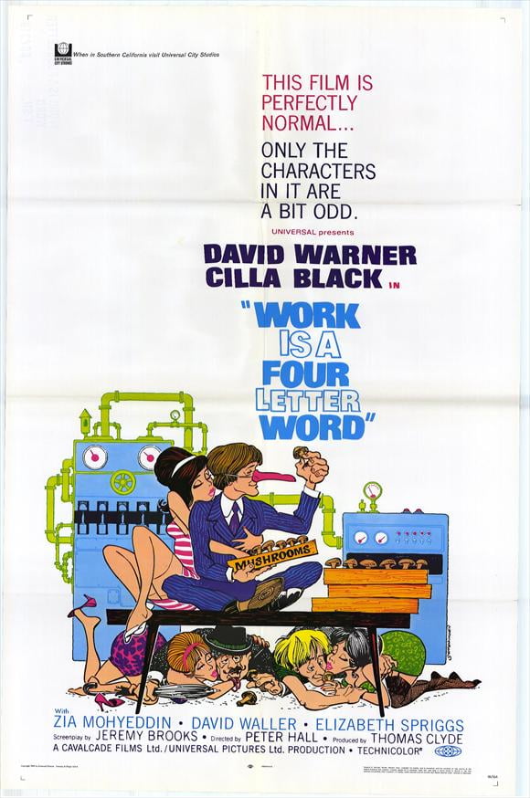 Work Is A Four Letter Word Movie Poster Style A 11 X 17 1968 Walmart Com Walmart Com