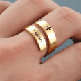 thumbnail image 5 of Religious Women Men's 18K Gold Plated Cross Cuff Ring, God Is Greater Than The Highs And Lows Catholic Christianity Jesus Finger Ring Stainless Steel Christian Jewelry Reminder, 5 of 7
