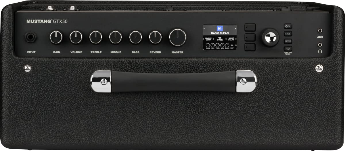 Fender Mustang GTX50 Guitar Combo Amplifier w/ Fender Amperstand Guitar Cradle