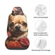 thumbnail image 4 of Balery Vintage Red Flower Chihuahua Funda de Asiento para Auto con Diseño - Cubierta Frontal Suave y Transpirable con Protector Antideslizante- 1 Unidad, 4 of 5