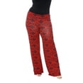 thumbnail image 3 of White Mark Plus Size Orange & Navy Printed Palazzo Pants, 3 of 4