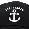 thumbnail image 2 of DALIX First Mate Hat Sailing Baseball Cap Sailor Gift Boating Men Women in Black, 2 of 7
