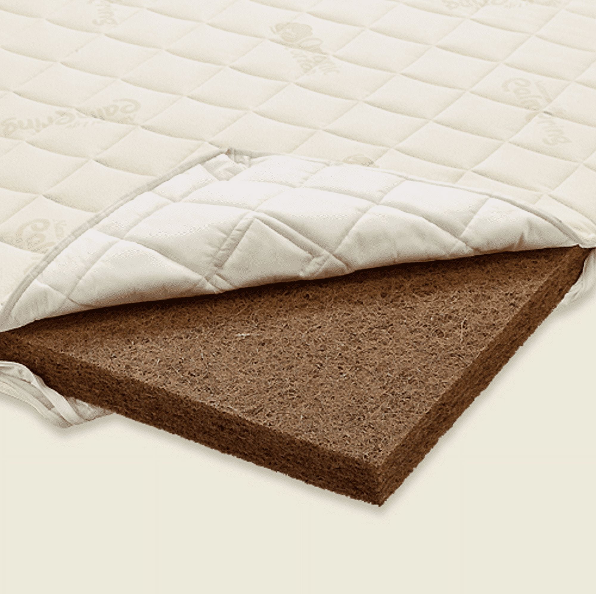 Palmpring Organic Mattress 3 Inch Mattress Topper Pillow Topper  – Organic Coconut Coir Cotton Wool 3 Inch Pad Pillowtop Firm Bed Comfort Sleep Body Support(QUEEN)