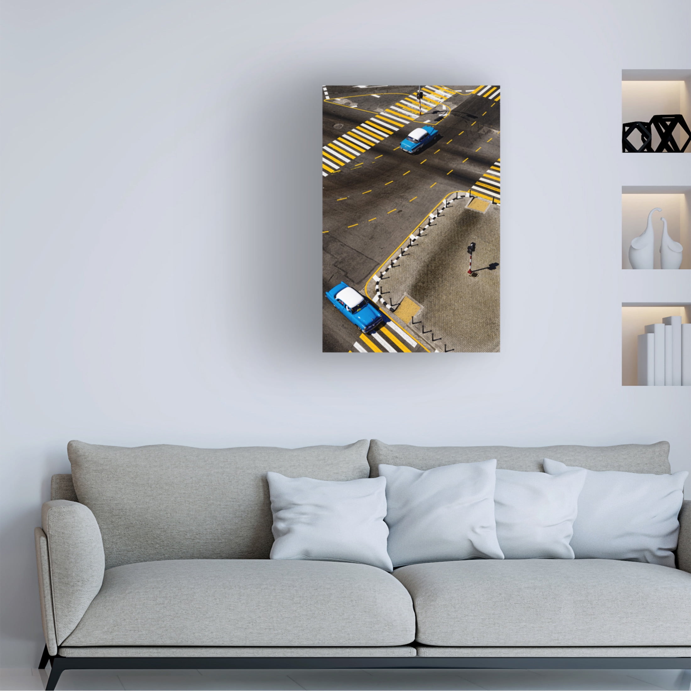 Canvas Wall Art - Andreas Bauer 'Havana Blue' Wall Art for Living Room, Bedroom, or Office Décor by Trademark Fine Art - 22 x 32 Inches