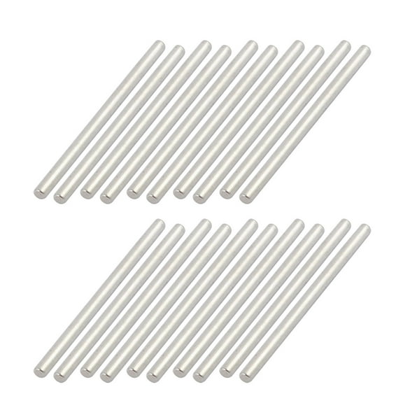20Pcs 2mm Dia 35mm Length Steel Solid Round Shaft Rod Axles for RC Toy Car