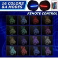 thumbnail image 2 of 3D Night LED Light Lamp Base,Adjustment 4 Modes and 16 Colors ,with Remote Control and USB Charging Cable(Black), 2 of 7