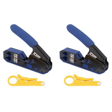 

2X 2 in 1 Rj45 Tool Network Crimper Cable Stripping Plier Stripper for Rj45 Cat6 Cat5E Cat5 Rj11 Rj12 Connector