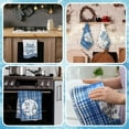thumbnail image 5 of 4 Pcs St. Patrick''s Day Kitchen Towels Shamrock Hand Dishtowels Winter Buffalo Plaid Green Irish Tea Towels for Kitchen Bathroom Holiday Decor Gifts(Blue,Snowflake), 5 of 6