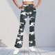 thumbnail image 1 of Pantalones largos con estampado de camuflaje para niñas, forro polar cálido, leggings casuales ligeramente acampanados, traje para niñas de 5 a 16 años., 1 of 6