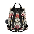 thumbnail image 2 of FORMRS Women's Travel Backpack Purse Anti-Theft Hidden Pockets Casual Shoulder Bag, Beige Red Floral, 2 of 7