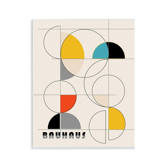 Stupell Industries Bauhaus Movement Geometrics Abstract Painting Unframed Art Print Wall Art, 11 x 14