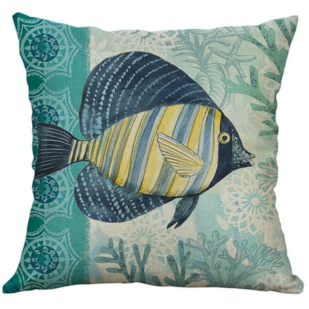 

NEW 2019 Marine Life 45x45cm Linen case Home Decorative