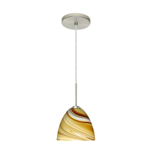 Besa Lighting - Sasha II-One Light Cord Pendant with Flat Canopy-6.3 Inches Wide