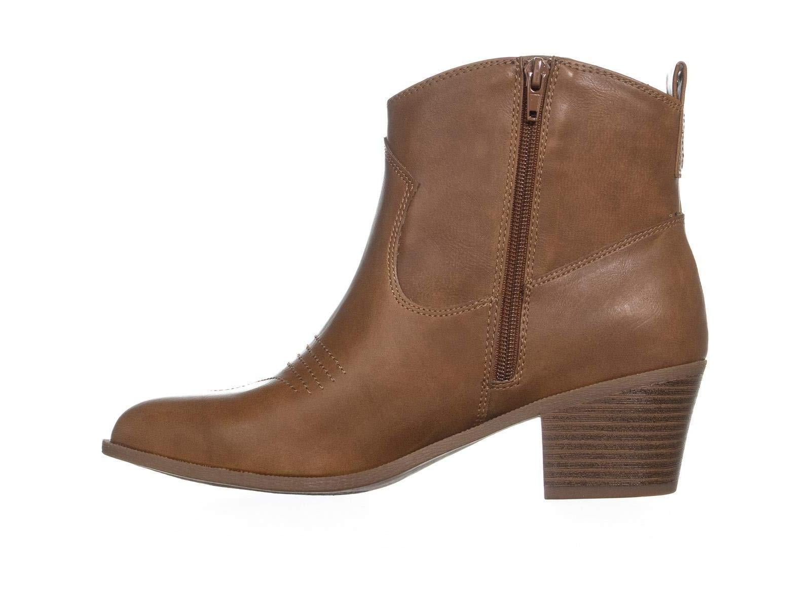 Size 9.5 Womens Mandyy Closed Toe Ankle Cowboy Boots Coffee Style /& Co