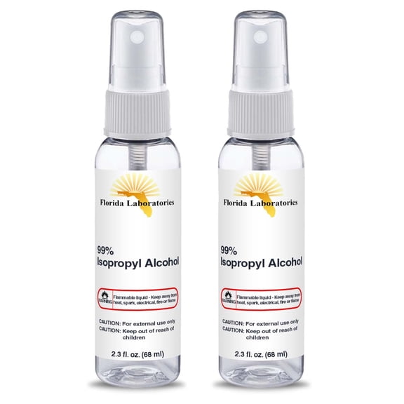 Isopropyl Alcohol 99% Spray 2.3 oz Bottle - Pack of 2