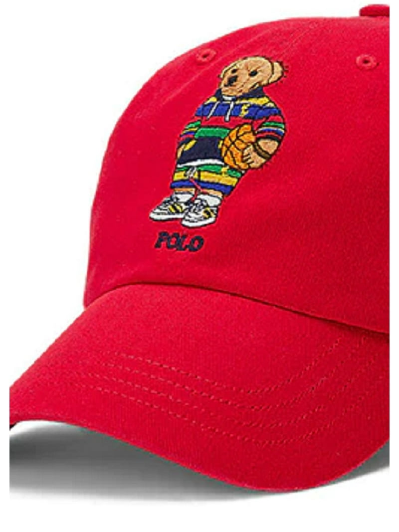 Polo Ralph Lauren Men's Polo Bear Chino Ball Cap Hat Bold Red