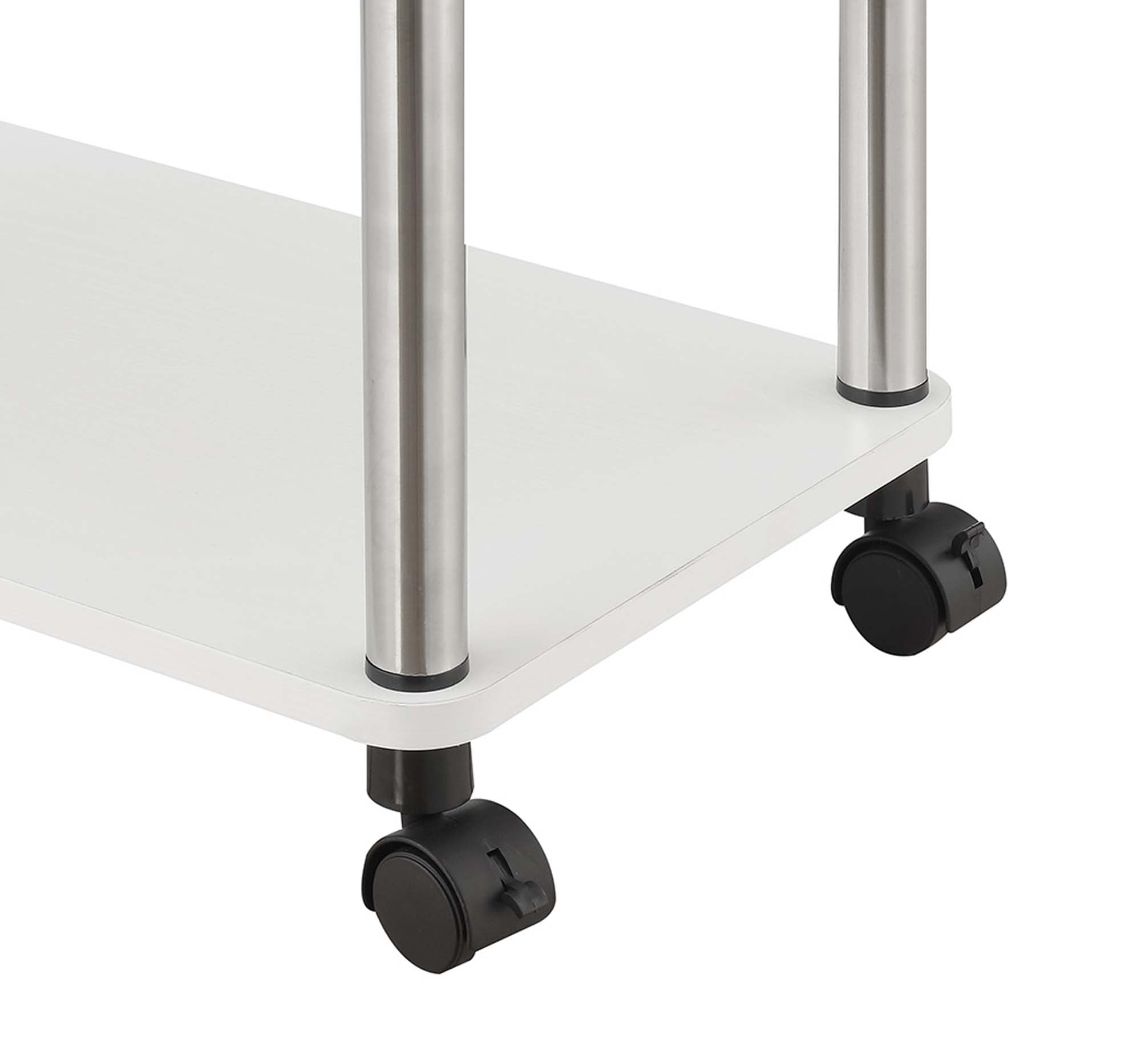 Convenience Concepts Designs2Go 25 inches Tall 3 Tier Office Cart Caddy with Wheels, White