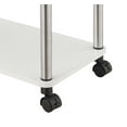 thumbnail image 4 of Convenience Concepts Designs2Go 25 inches Tall 3 Tier Office Cart Caddy with Wheels, White, 4 of 7