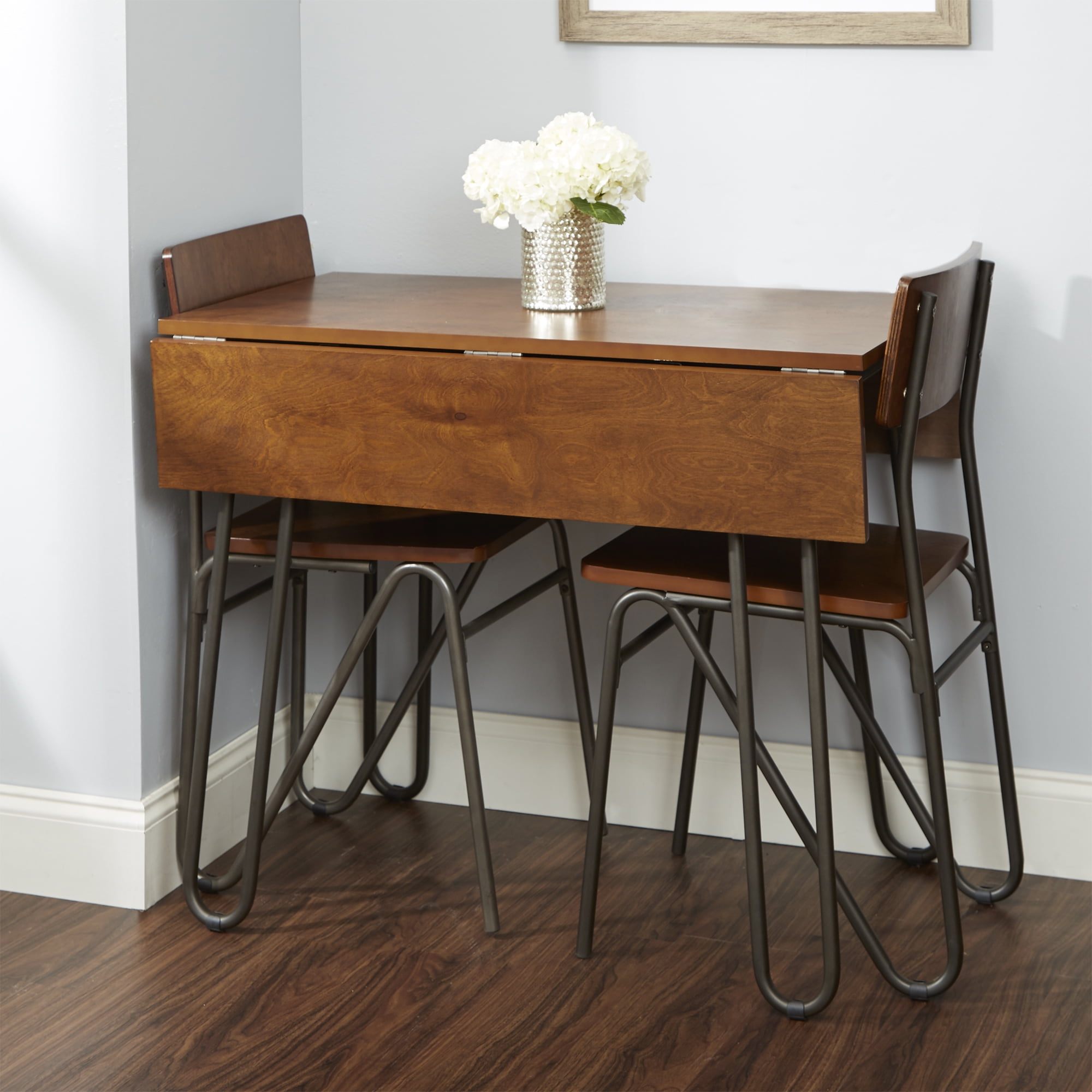Silverwood Henry Wood and Metal Drop Leaf Table with ...