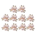 thumbnail image 2 of yuksok 10 PCS Flower Shape Design Light Pink Buttons Accessories, Shiny & Elegant, for, 2 of 9