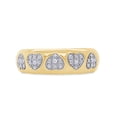 thumbnail image 2 of AFFY 0.03 Carat (Cttw) Round Cut White Natural Diamond Accent Heart Wedding Ring in 14k Yellow Gold Over Sterling Silver Ring Size : 13.5, 2 of 6