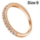 thumbnail image 2 of Bandas de eternidad apilables con diamantes de circonita cúbica chapadas en oro de 14 quilates para mujer, 2 of 5