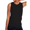 thumbnail image 4 of Nlife Women Sleeveless Mesh Split Back Solid Color Yoga Tank Top, 4 of 4