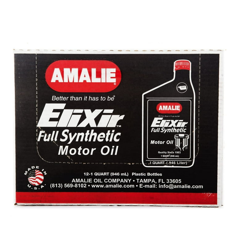 Amalie Elixir Full Synthetic 5W 30 Dexos1 Car Motor Oil Blend - 12