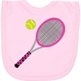 thumbnail image 2 of Inktastic Pink Tennis Racket and Ball Newborn Bib, 2 of 3