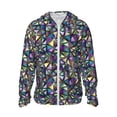 thumbnail image 1 of Disketp Triangles Violet-Or pour Hommes Protection Solaire Chandail à Capuchon Performance Manches Longues Pêche Extérieur Léger-3TG, 1 of 7
