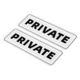 thumbnail image 1 of Uxcell 9"x3" Señal Privada Acrílica Autoadhesiva para Puerta, Cartel de Montaje en Pared, Blanco, Paquete de 2, 1 of 5